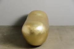 Robert Kuo Contemporary Hand Repouss Bao Seat in Brass by Robert Kuo Limited Edition - 3836824