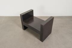 Robert Kuo Contemporary Hand Repouss H Chair in Black Copper Finish by Robert Kuo - 4704658