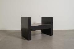 Robert Kuo Contemporary Hand Repouss H Chair in Black Copper Finish by Robert Kuo - 4704659