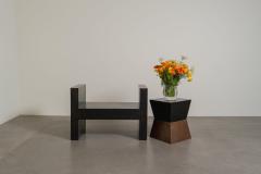 Robert Kuo Contemporary Hand Repouss H Chair in Black Copper Finish by Robert Kuo - 4704667