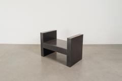 Robert Kuo Contemporary Hand Repouss H Chair in Black Copper Finish by Robert Kuo - 4704670