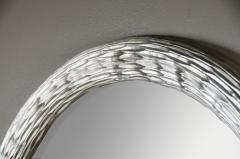 Robert Kuo Contemporary Hand Repouss Ju Wen Mirror in White Bronze by Robert Kuo - 4513481