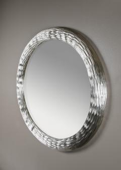 Robert Kuo Contemporary Hand Repouss Ju Wen Mirror in White Bronze by Robert Kuo - 4513482