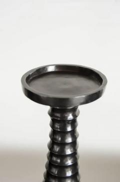 Robert Kuo Contemporary Hand Repouss Tang Candlestand in Black Copper by Robert Kuo - 3834986