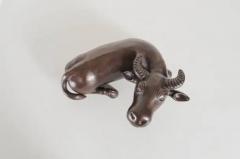 Robert Kuo Contemporary Hand Repouss Water Ox Sculpture in Antique Copper by Robert Kuo - 3831660