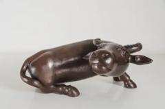 Robert Kuo Contemporary Hand Repouss Water Ox Sculpture in Antique Copper by Robert Kuo - 3831662