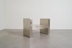 Robert Kuo Contemporary Hand Repouss White Bronze H Chair by Robert Kuo Limited Edition - 4704663