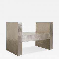 Robert Kuo Contemporary Hand Repouss White Bronze H Chair by Robert Kuo Limited Edition - 4705179