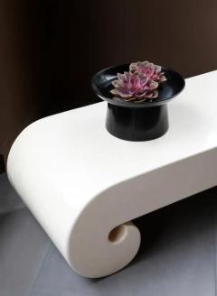 Robert Kuo Contemporary High Compote in Black Lacquer by Robert Kuo Limited Edition - 3834873