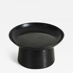 Robert Kuo Contemporary High Compote in Black Lacquer by Robert Kuo Limited Edition - 3836259