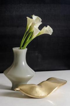 Robert Kuo Contemporary Lima Bean Sculpture in Brass by Robert Kuo Hand Repouss Limited - 3831681