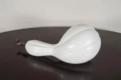 Robert Kuo Contemporary Long Han Gourd Sculpture in Cream Lacquer and Copper by Robert Kuo - 3834958