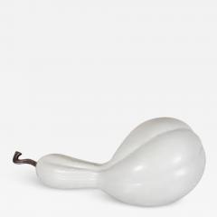 Robert Kuo Contemporary Long Han Gourd Sculpture in Cream Lacquer and Copper by Robert Kuo - 3836270