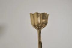 Robert Kuo Contemporary Lotus Pod Torchiere in Repouss Brass by Robert Kuo Limited - 4101125