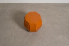 Robert Kuo Contemporary Mila Lacquer 8 Petal Drumstool by Robert Kuo Hand Repouss  - 4750763