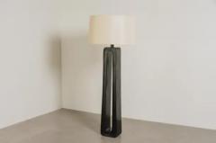 Robert Kuo Contemporary O Floor Lamp in Black Lacquer by Robert Kuo Limited Edition - 3952857