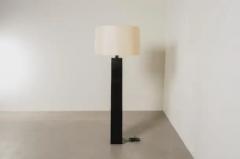 Robert Kuo Contemporary O Floor Lamp in Black Lacquer by Robert Kuo Limited Edition - 3952859