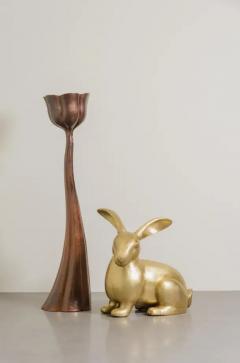 Robert Kuo Contemporary Rabbit Sculpture in Brass by Robert Kuo Hand Repouss Limited - 3836983