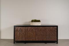 Robert Kuo Contemporary Repouss Antiqued Copper Kuai Design 4 Door Buffet by Robert Kuo - 4690603