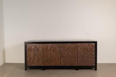 Robert Kuo Contemporary Repouss Antiqued Copper Kuai Design 4 Door Buffet by Robert Kuo - 4690605
