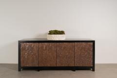 Robert Kuo Contemporary Repouss Antiqued Copper Kuai Design 4 Door Buffet by Robert Kuo - 4750731