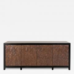 Robert Kuo Contemporary Repouss Antiqued Copper Kuai Design 4 Door Buffet by Robert Kuo - 4751212