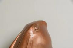 Robert Kuo Contemporary Repouss Antiqued Copper Sitting Rabbit Sculpture by Robert Kuo - 3838490