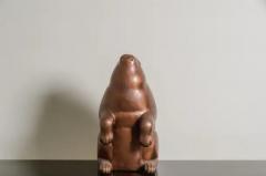 Robert Kuo Contemporary Repouss Antiqued Copper Sitting Rabbit Sculpture by Robert Kuo - 3838491