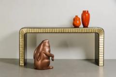 Robert Kuo Contemporary Repouss Antiqued Copper Sitting Rabbit Sculpture by Robert Kuo - 3838503