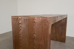Robert Kuo Contemporary Repouss Copper Woodgrain Design Console by Robert Kuo - 4359493