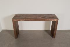 Robert Kuo Contemporary Repouss Copper Woodgrain Design Console by Robert Kuo - 4359495