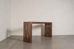 Robert Kuo Contemporary Repouss Copper Woodgrain Design Console by Robert Kuo - 4359496