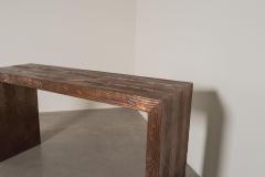 Robert Kuo Contemporary Repouss Copper Woodgrain Design Console by Robert Kuo - 4359506
