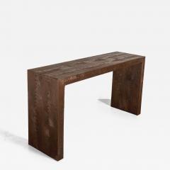 Robert Kuo Contemporary Repouss Copper Woodgrain Design Console by Robert Kuo - 4361306