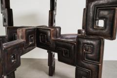 Robert Kuo Contemporary Repouss Hexagonal Table in Antiqued Copper by Robert Kuo - 4456858