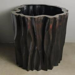 Robert Kuo Contemporary Repouss Large Tree Trunk Pot in Dark Antique Copper by Robert Kuo - 3836741