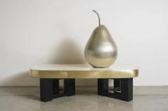 Robert Kuo Contemporary Repouss White Bronze Pear Sculpture by Robert Kuo Limited Edition - 3831724