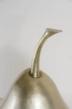 Robert Kuo Contemporary Repouss White Bronze Pear Sculpture by Robert Kuo Limited Edition - 3831729