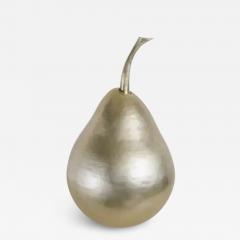 Robert Kuo Contemporary Repouss White Bronze Pear Sculpture by Robert Kuo Limited Edition - 3836245