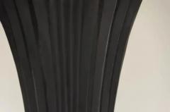 Robert Kuo Contemporary Repousse Fan Design Vase in Black Copper by Robert Kuo Limited - 3836748