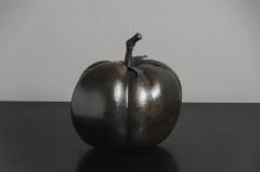 Robert Kuo Contemporary Repousse Tomato Sculpture in Dark Antique Copper by Robert Kuo - 3836721