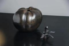 Robert Kuo Contemporary Repousse Tomato Sculpture in Dark Antique Copper by Robert Kuo - 3836743