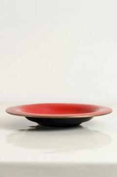 Robert Kuo Contemporary Ripple Bowl in Red and Black Lacquer by Robert Kuo Limited Edition - 3834978