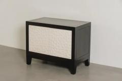 Robert Kuo Contemporary Rocco Small Short Cabinet in Cream Lacquer by Robert Kuo - 3952871