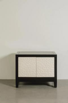 Robert Kuo Contemporary Rocco Small Short Cabinet in Cream Lacquer by Robert Kuo - 3952877