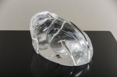 Robert Kuo Contemporary Shang Design Carved Frog Sculpture in Crystal by Robert Kuo - 3839147