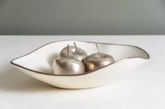 Robert Kuo Contemporary Small Apple Sculpture in White Bronze by Robert Kuo - 3831693