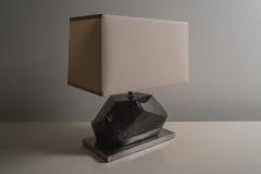 Robert Kuo Contemporary Smoke Crystal Horizontal Facet Lamp by Robert Kuo Limited Edition - 4035938