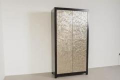 Robert Kuo Contemporary Tall Kuai Cabinet in White Bronze by Robert Kuo Limited Edition - 3838359