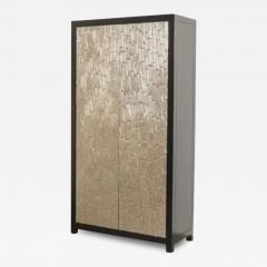 Robert Kuo Contemporary Tall Kuai Cabinet in White Bronze by Robert Kuo Limited Edition - 3848970